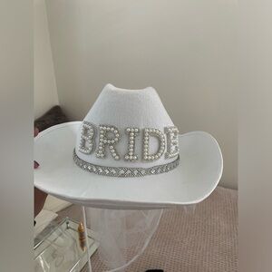 Bachelorette bride cowboy hat